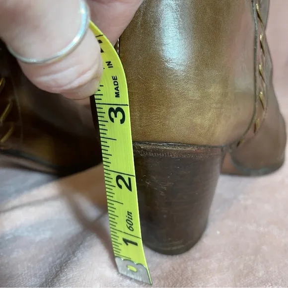 Bally Made in Italy Tall Leather Boots Size 7 Brown 2.5” Heel Cowgirl Western