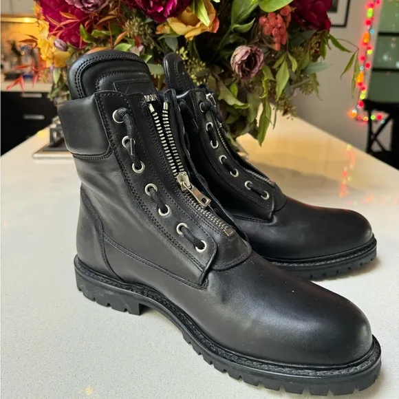Balmain Black Leather Boots