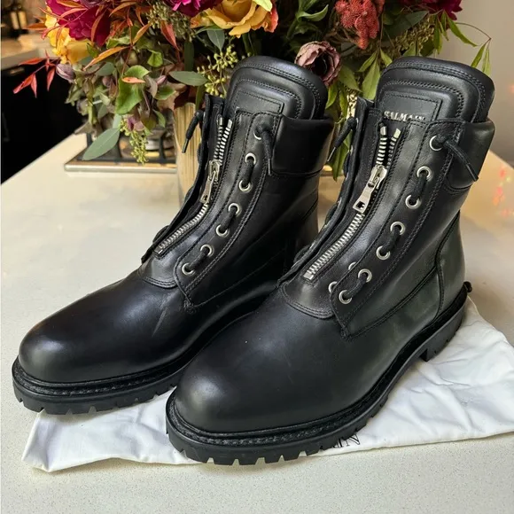 Balmain Black Leather Boots