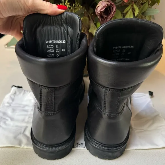 Balmain Black Leather Boots