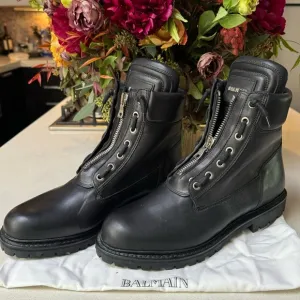 Balmain Black Leather Boots