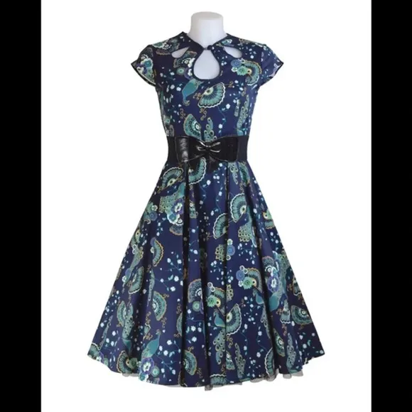 Banned Apparel Proud Peacock Cut Out Dress