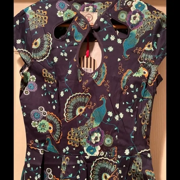 Banned Apparel Proud Peacock Cut Out Dress
