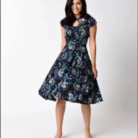 Banned Apparel Proud Peacock Cut Out Dress