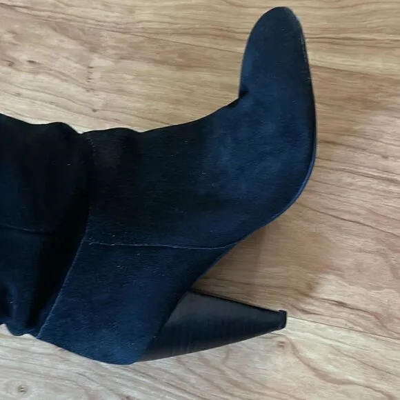 Bcbg generation suede black boots knee-high size 10