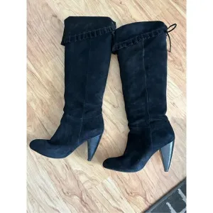 Bcbg generation suede black boots knee-high size 10