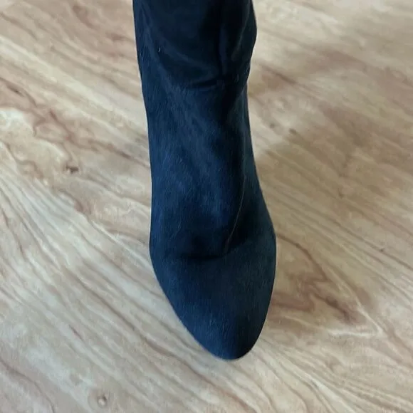 Bcbg generation suede black boots knee-high size 10