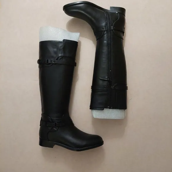 BCBGMAXAZARIA Ma Franz Black Calf Leather Boots Retail $398 Size 6