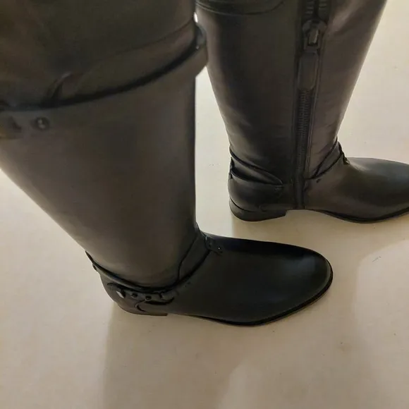 BCBGMAXAZARIA Ma Franz Black Calf Leather Boots Retail $398 Size 6