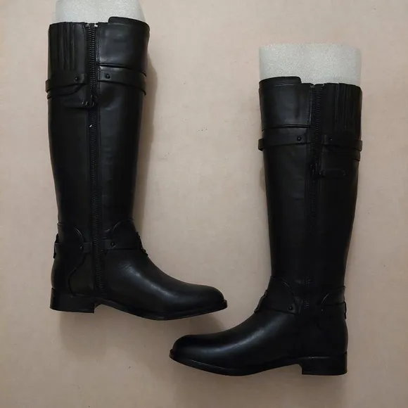 BCBGMAXAZARIA Ma Franz Black Calf Leather Boots Retail $398 Size 6