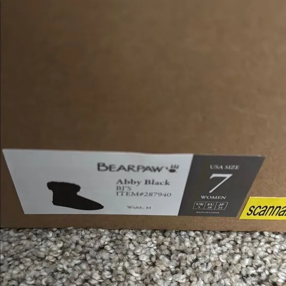 Bearpaw Black Suede Boots ABBY NEW IN BOX SIZE 7