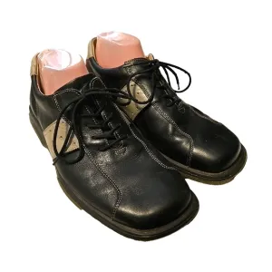 Bed Stu Black Leather Oxford Low Top Lace Up Square Toe Casual Shoes Men's Sz 42