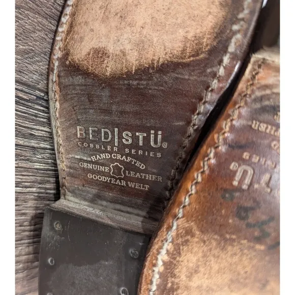 Bed Stu Leather USA Bench Made Short Boots Size 7.5