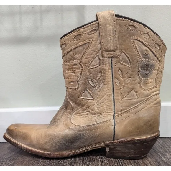 Bed Stu Leather USA Bench Made Short Boots Size 7.5
