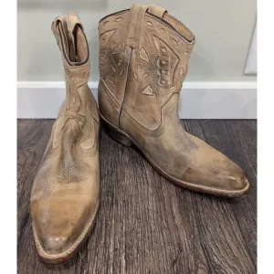 Bed Stu Leather USA Bench Made Short Boots Size 7.5