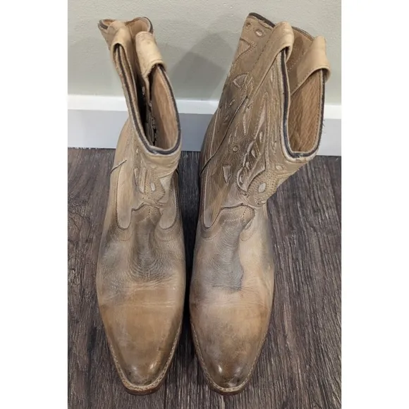 Bed Stu Leather USA Bench Made Short Boots Size 7.5