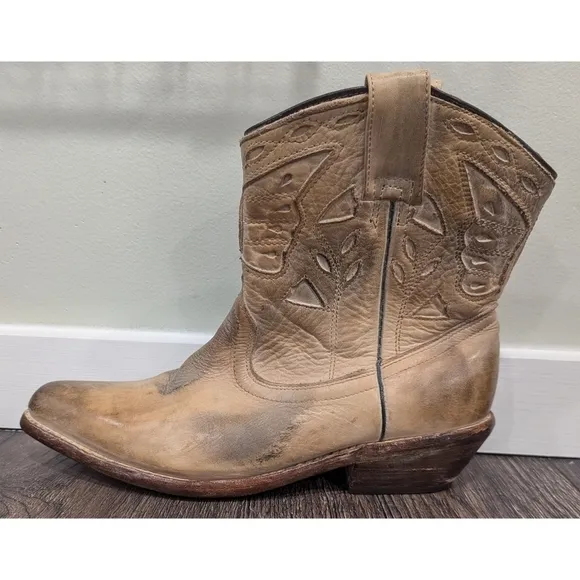 Bed Stu Leather USA Bench Made Short Boots Size 7.5