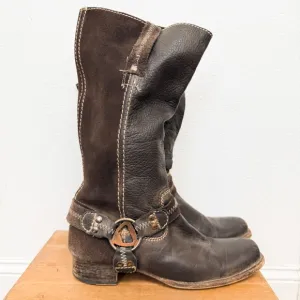 Bed Stu Opal Harness Bottle Cap Boots Tall Size 9