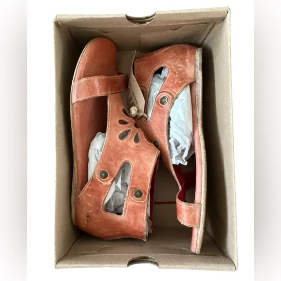 Bedstu Bed|Stu Soto Cutout Blush Rustic Flower Shape Open Toe Zipper Back 10 NWT