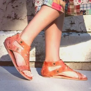 Bedstu Bed|Stu Soto Cutout Blush Rustic Flower Shape Open Toe Zipper Back 10 NWT