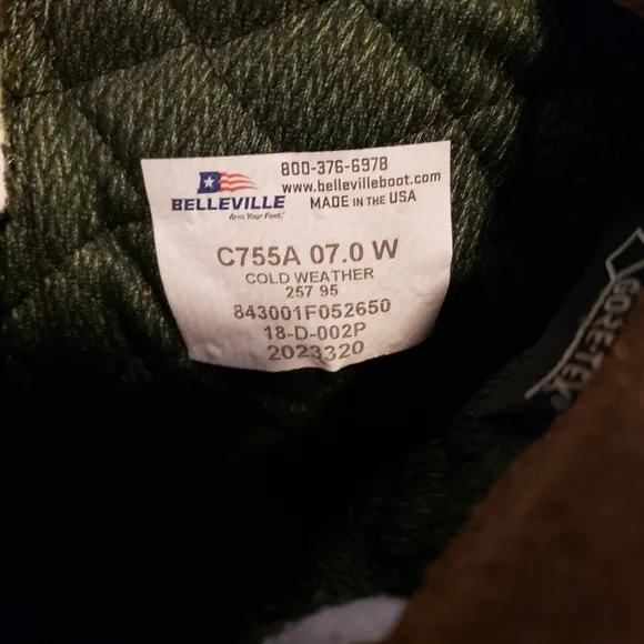 Belleville 'XCW' Extreme Cold Weather Insulated Boot - Men's size 7W