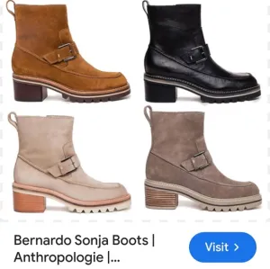 Bernardo sonja suede buckle boots