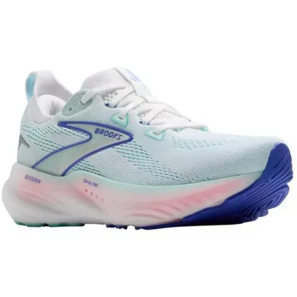 BEST SELLER!!! Brooks Women's Glycerin 22 Running Shoes - White/Brown/Blue