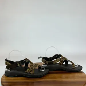 Big Kids Childrens Chaco Z/1 Leopard Comfort Outdoor Hiking Sandals Size 4 Y GUC