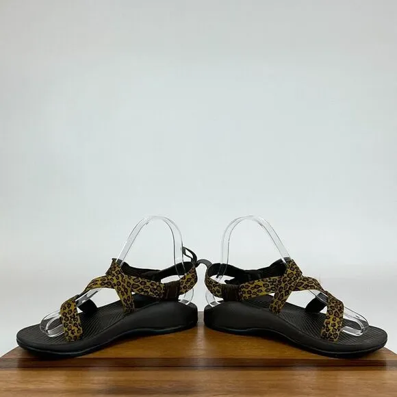 Big Kids Childrens Chaco Z/1 Leopard Comfort Outdoor Hiking Sandals Size 4 Y GUC