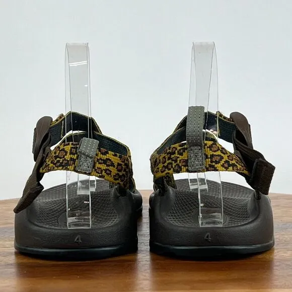 Big Kids Childrens Chaco Z/1 Leopard Comfort Outdoor Hiking Sandals Size 4 Y GUC