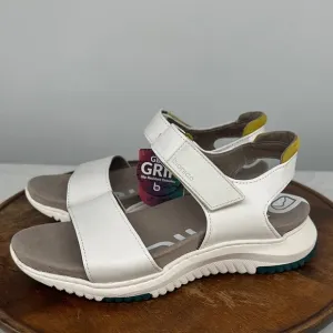 Bionica Sandals Wm 9.5 M White Leather Sport Comfort Strappy Adjustable Athletic