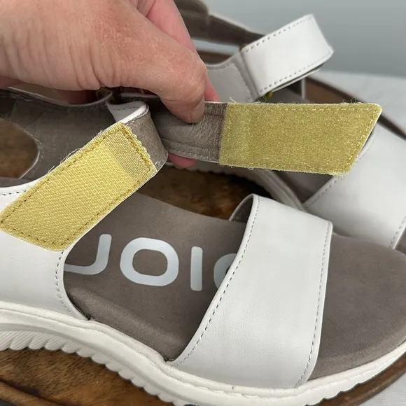 Bionica Sandals Wm 9.5 M White Leather Sport Comfort Strappy Adjustable Athletic