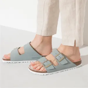 BIRKENSTOCK Arizona soft nubuck sandals in sky (light blue) women size 40