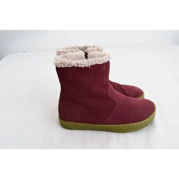 Birkenstock Lille Red Suede Leather Boots Youth Kids 29 C11 Zip