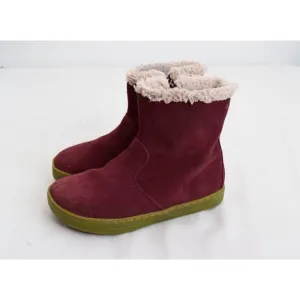 Birkenstock Lille Red Suede Leather Boots Youth Kids 29 C11 Zip