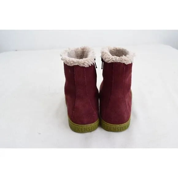 Birkenstock Lille Red Suede Leather Boots Youth Kids 29 C11 Zip