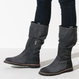 BIRKENSTOCK LUTON HIGH SUEDE GRAPHITE HYDROPHOBIC 36-5L boots suede blue