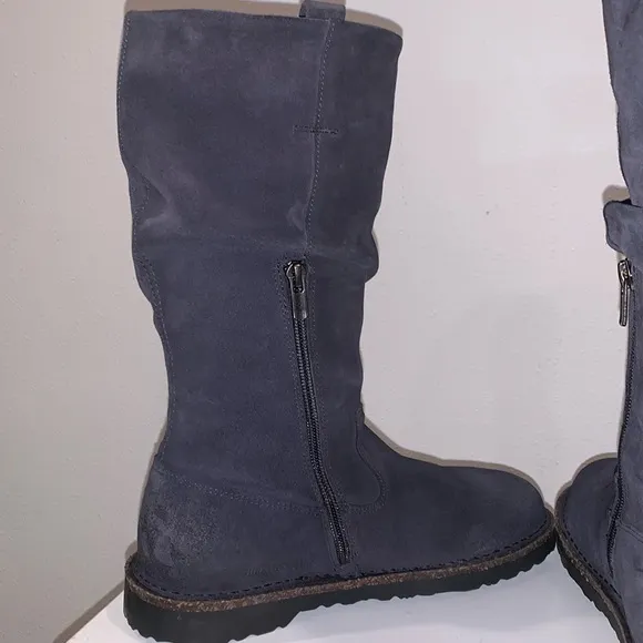 BIRKENSTOCK LUTON HIGH SUEDE GRAPHITE HYDROPHOBIC 36-5L boots suede blue