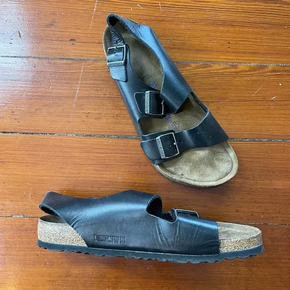 Birkenstock Milano Oiled Leather Sandals w Back Strap - Sz 44 (Men’s 11) 🧡🎀