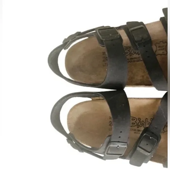 Birki’s Ellice Leather Black Sandals Women Size 7 Gorpcore Hiking Outdoor NWOB
