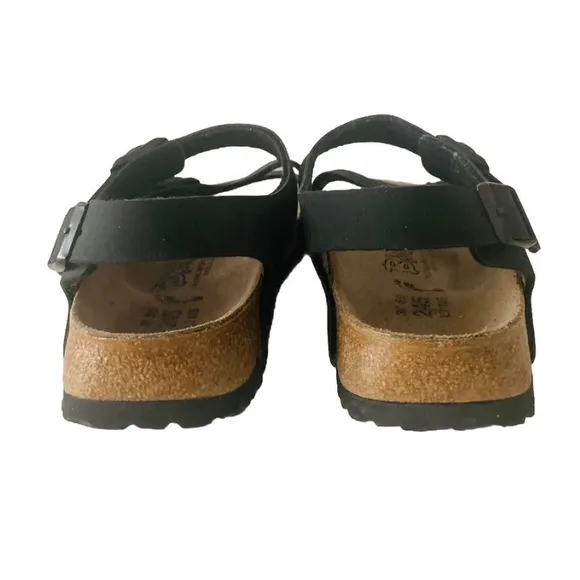 Birki’s Ellice Leather Black Sandals Women Size 7 Gorpcore Hiking Outdoor NWOB
