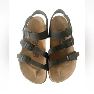 Birki’s Ellice Leather Black Sandals Women Size 7 Gorpcore Hiking Outdoor NWOB