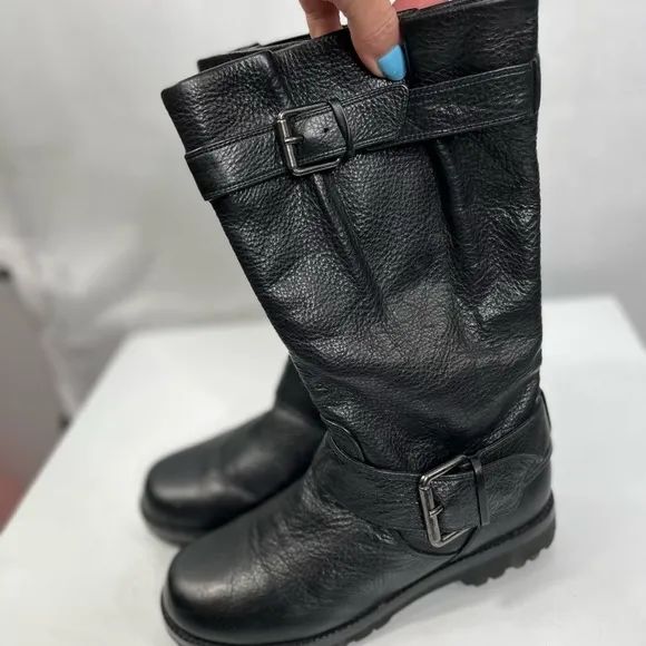 Black leather boots by Gentle Souls