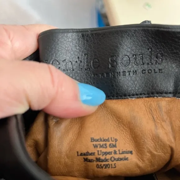 Black leather boots by Gentle Souls