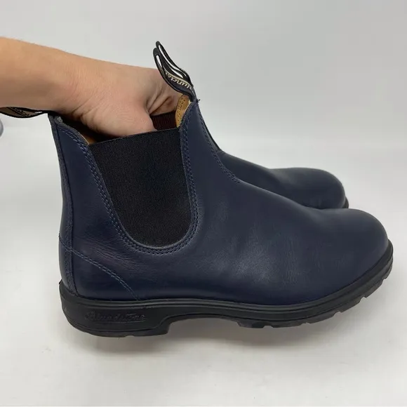 BLUNDSTONE 2246 Navy Leather Chelsea Boots Men’s Size 9 UK 10 US Classic Casual