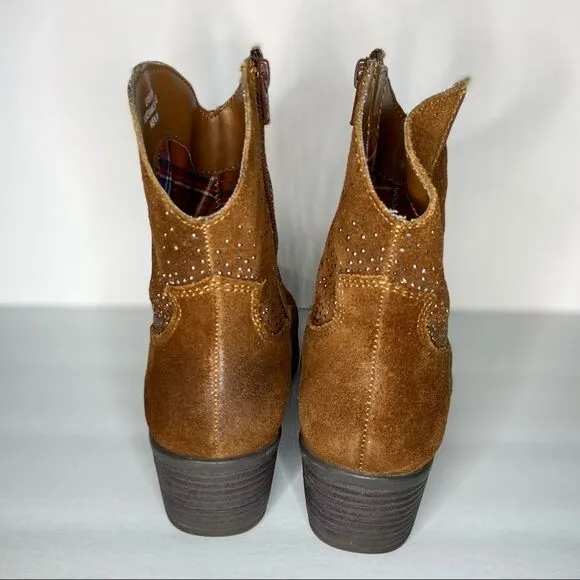 🤎b.o.c.🤎 leather suede boots cowgirl rivets s. 8