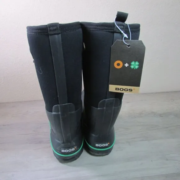 Bogs Women's 10 Classic Tall 4-H Waterproof Insulated Mud Garden Boots Black