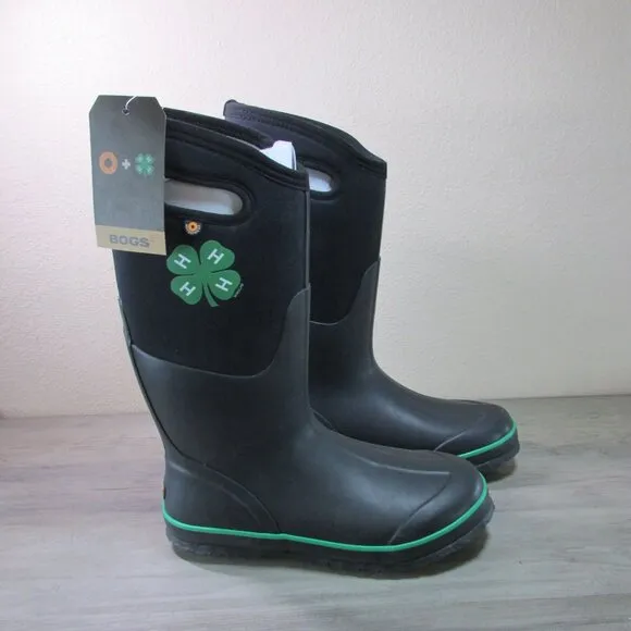 Bogs Women's 10 Classic Tall 4-H Waterproof Insulated Mud Garden Boots Black