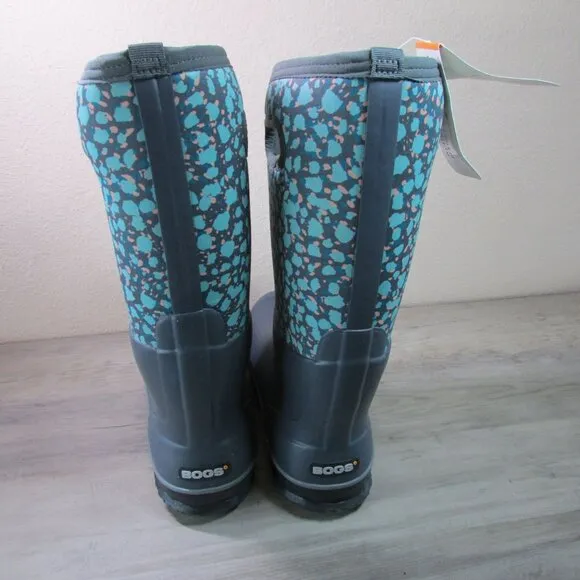 Bogs Women's 12 Classic Tall Cheetah Leopard Print Waterproof Garden Mud Boots G