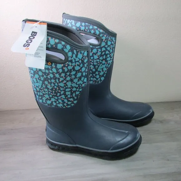 Bogs Women's 12 Classic Tall Cheetah Leopard Print Waterproof Garden Mud Boots G